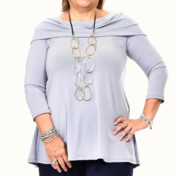 CONVERTIBLE COLLAR TOP - Picture 3 of 6